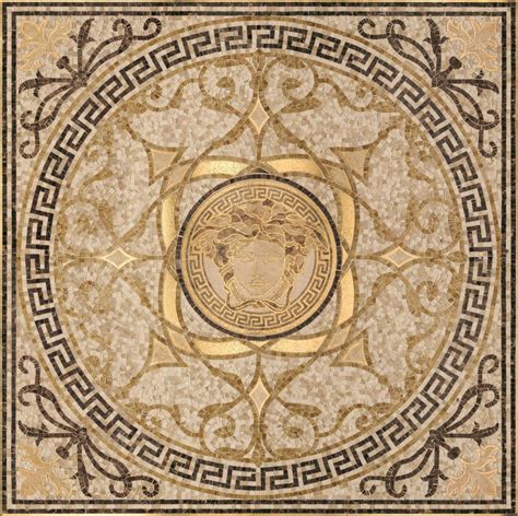 versace fliesen mosaik|Versace floor tiles.